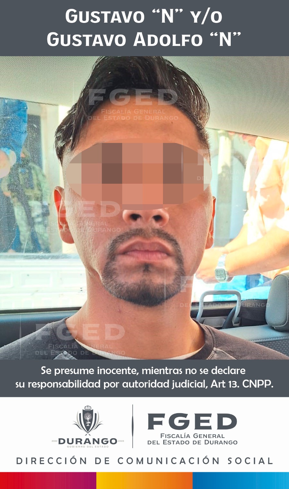 FISCALÍA DE DURANGO CONSIGUE DETENCIÓN DE PRESUNTO SECUESTRADOR