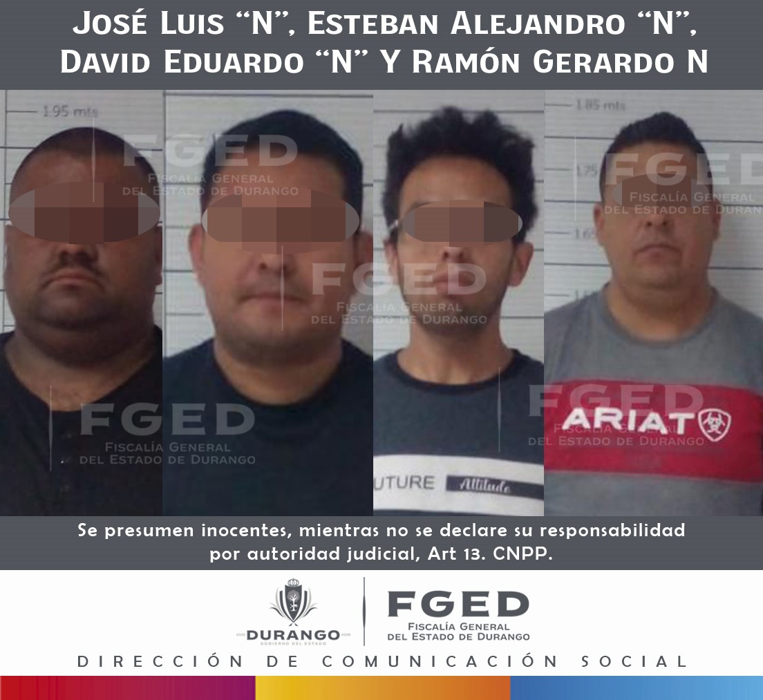 FISCALÍA CAPTURA A CUATRO SUJETOS POR HOMICIDIO, EXTORSIÓN Y ROBO AGRABADO