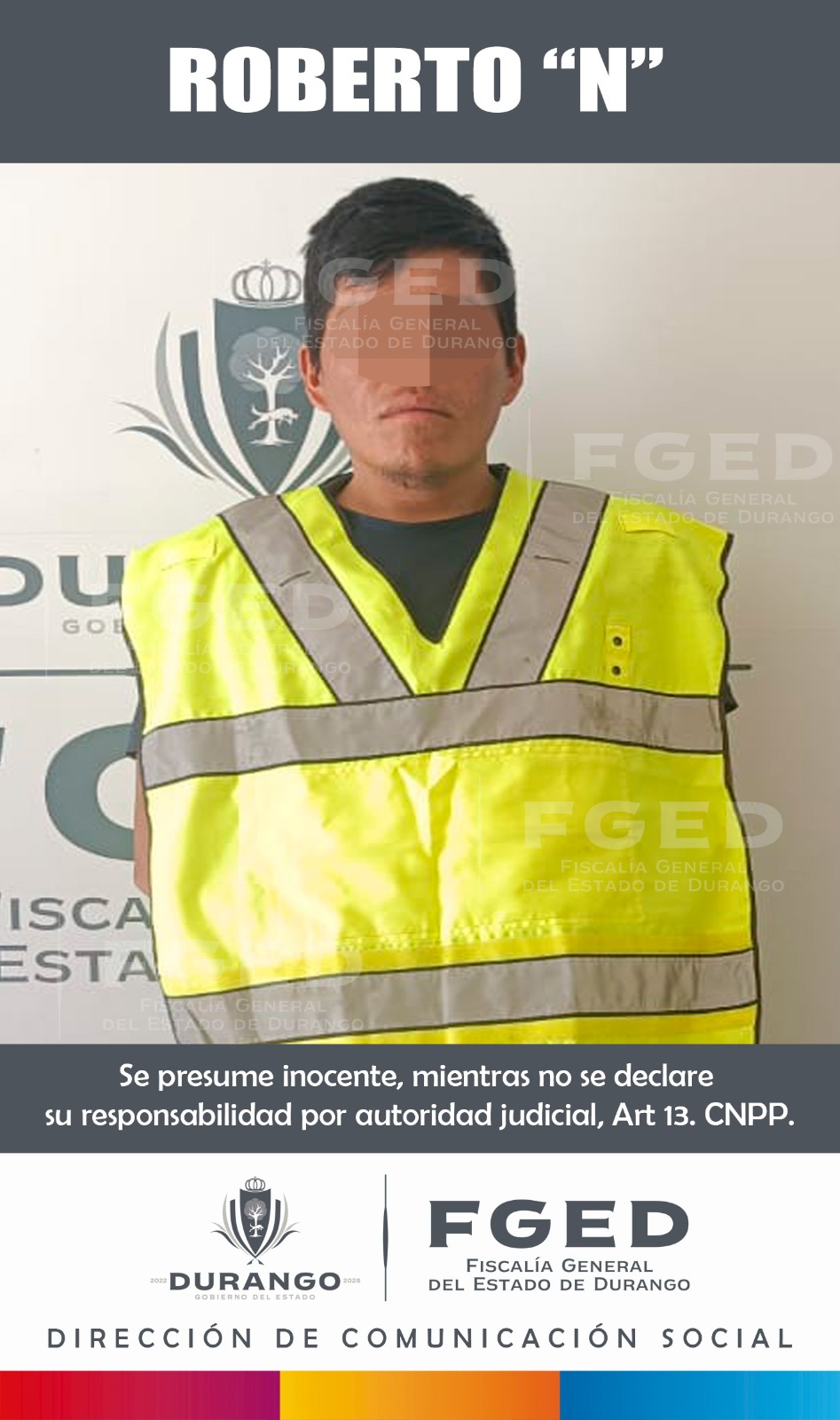 FGED OBTIENE VINCULACIÓN A PROCESO PARA PRESUNTO RESPONSABLE DE HOMICIDIO EN EL MEZQUITAL, DGO.