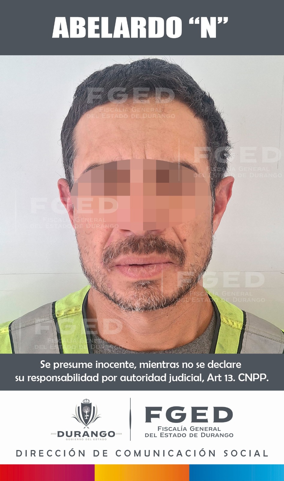 FGED OBTIENE VINCULACIÓN A PROCESO PARA PRESUNTO RESPONSABLE DE HOMICIDIO DE SEPTUAGENARIO EN DGO