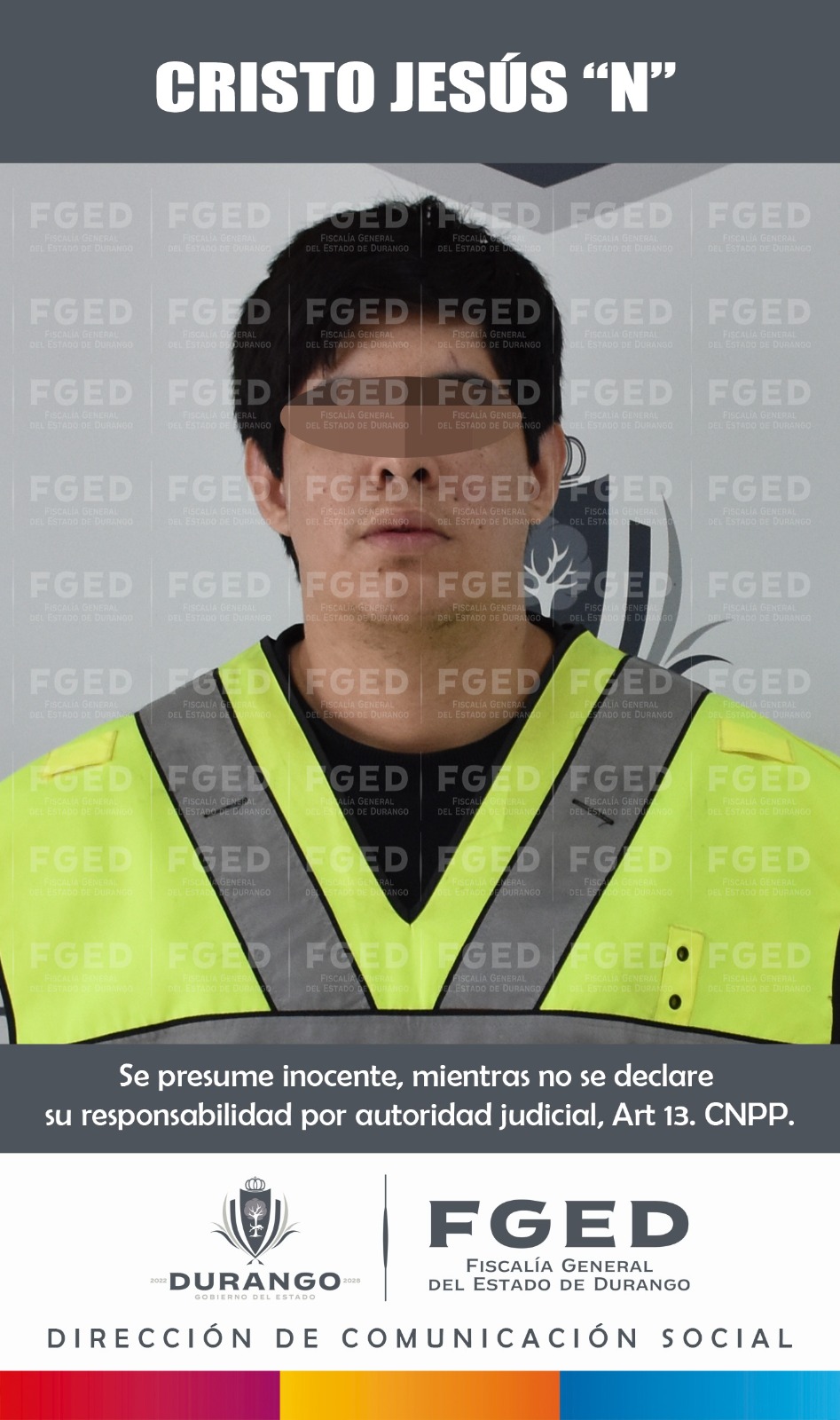 FGED OBTIENE VINCULACIÓN A PROCESO PARA PRESUNTO RESPONSABLE DE HOMICIDIO Y LESIONES CALIFICADAS DE LA COL. SANTA MARÍA, DGO.