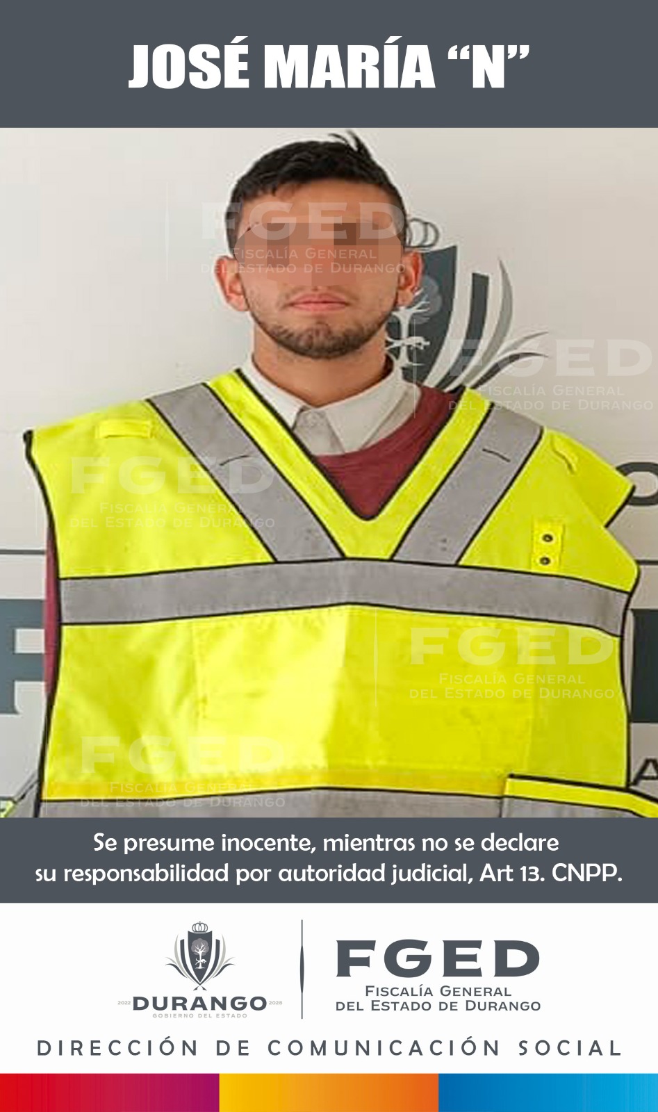 FGED OBTIENE VINCULACIÓN A PROCESO PARA PRESUNTO RESPONSABLE DE HOMICIDIO