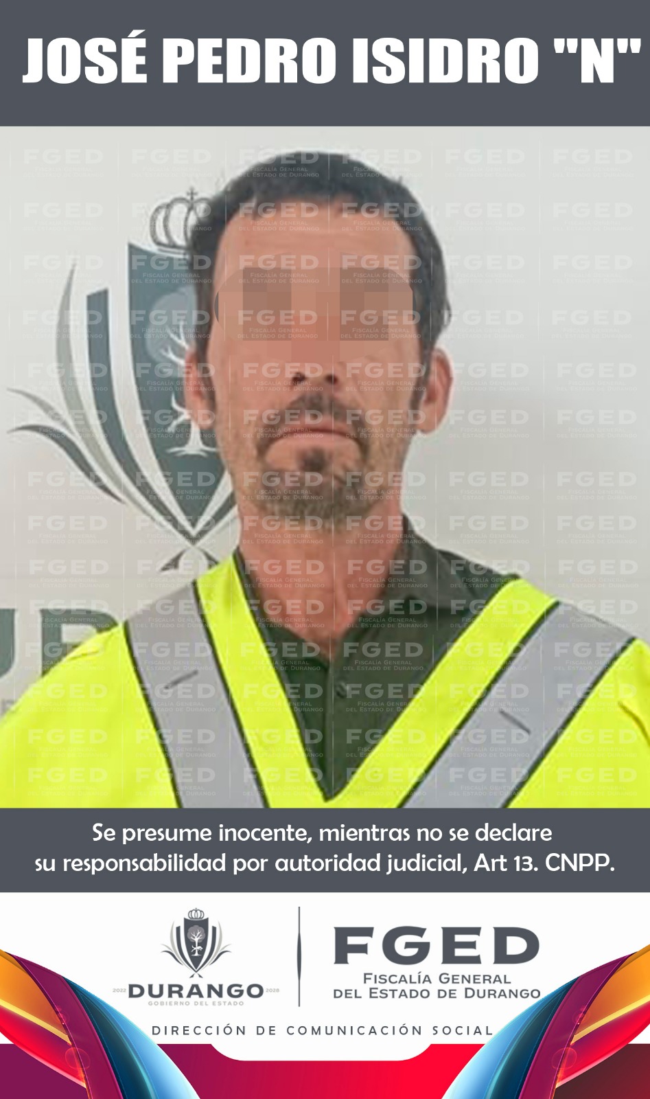FGED OBTIENE VINCULACIÓN A PROCESO PARA PRESUNTO RESPONSABLE DE FEMINICIDIO EN TAMAZULA, DGO.
