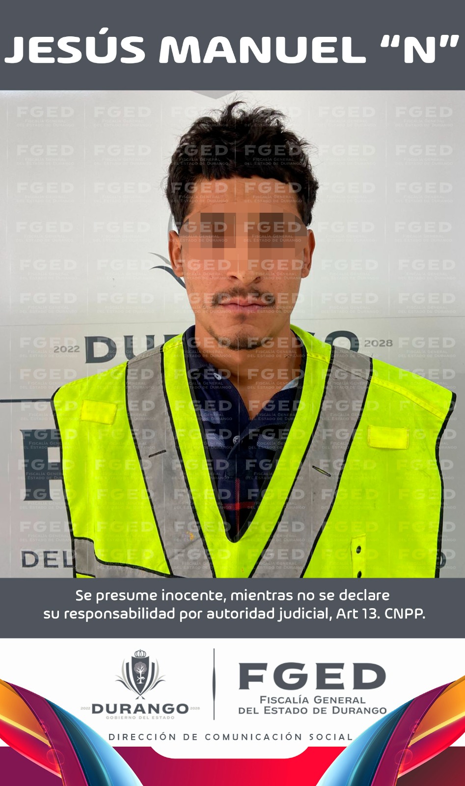FGED OBTIENE VINCULACIÓN A PROCESO PARA PRESUNTO RESPONSABLE DE HOMICIDIO CALIFICADO EN EL NAYAR, DGO.