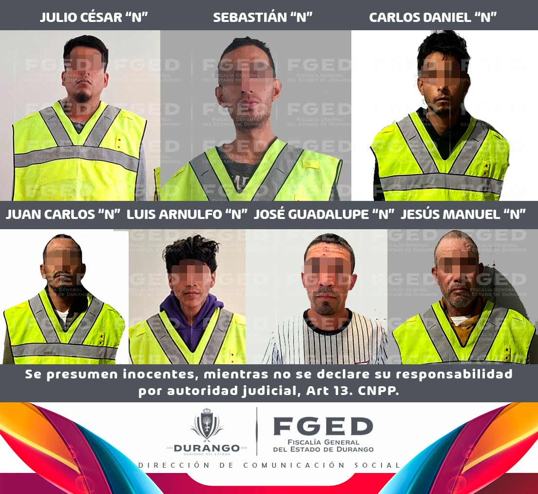 FGED LOGRA VINCULACIÓN A PROCESO CONTRA SIETE PRESUNTOS DISTRIBUIDORES DE NARCÓTICOS EN DURANGO Y GÓMEZ PALACIO.
