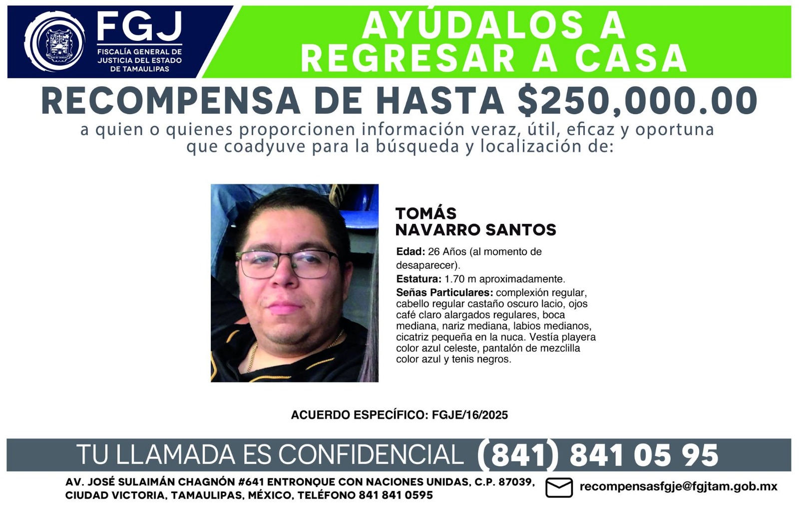 ¿Has visto a: Tomás Navarro Santos?