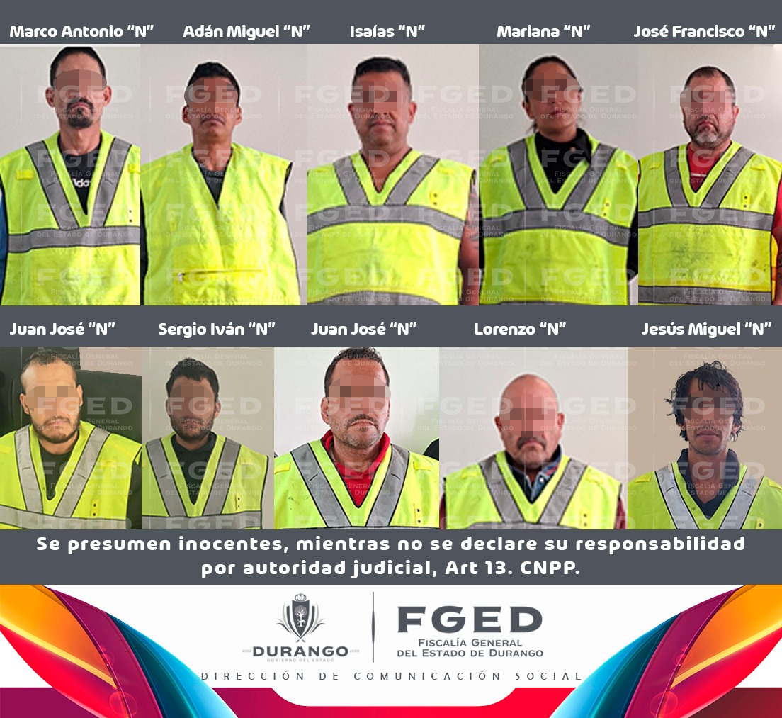 FGED LOGRA VINCULACIÓN A PROCESO CONTRA DIEZ PRESUNTOS DISTRIBUIDORES DE NARCÓTICOS EN DURANGO Y GÓMEZ PALACIO