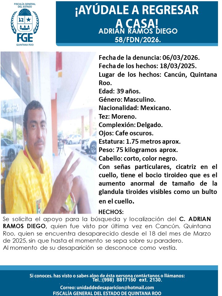Se activa la Alerta Nacional de Búsqueda 🚨 ¿HAS VISTO A? 🚨